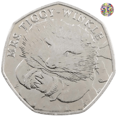 Mrs Tiggy-Winkle 2016 Fifty Pence Coin - Coins - United Kingdom