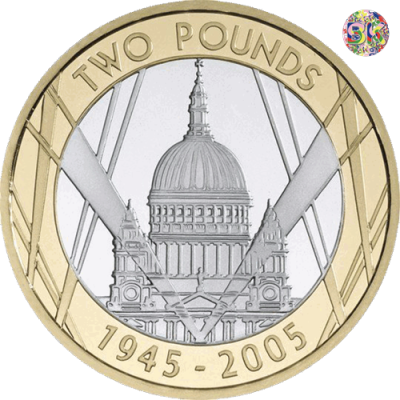 2005 In Victory Magnanimity Peace £2 - Coins - United Kingdom