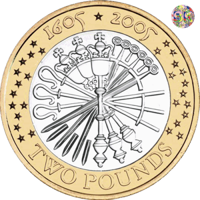 Gunpowder Plot Circulated £2 2005 - Coins - United Kingdom
